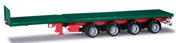 HER076203-03 - Remolque Plataforma 4 Ejes Verde Escala: 1/87 - 1