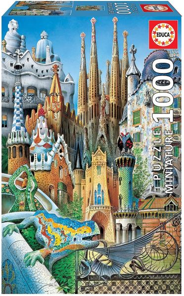 EDU11874 - Puzzle 1000 Piezas Miniatura Collage Gaudí - 1