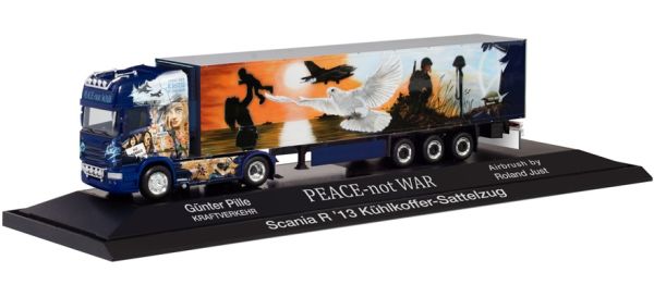 HER122016 - SCANIA R TL 4x2 con remolque frigorífico 3 Ejes PEACE NOT WAR - 1