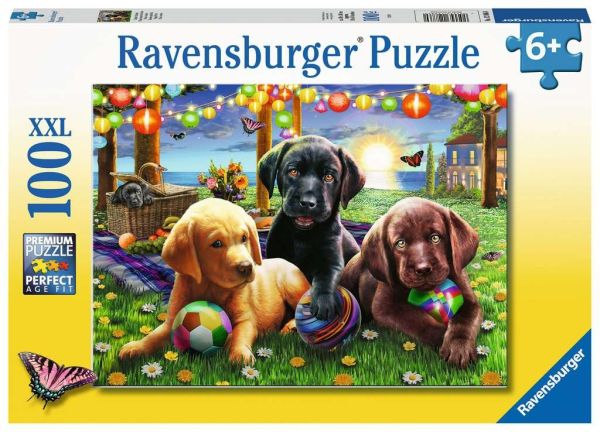 RAV128860 - Rompecabezas de 100 piezas Perros Picnic - 1