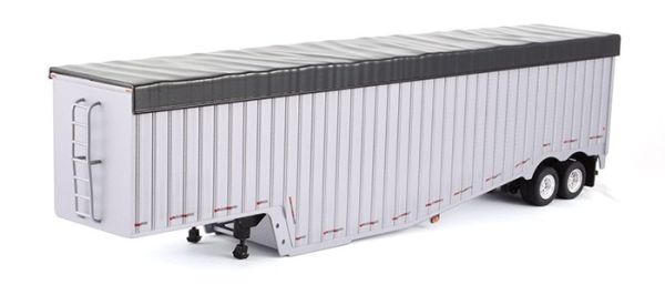 TON120118 - Remolque caja rigida baja 2 ejes Lona negra Escala: 1/53 - 1