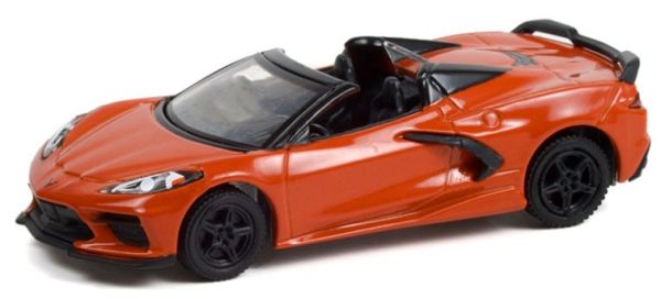 GREEN13310-F - CHEVROLET Corvete Stingray 2021 Naranja de la serie GLMUSCLE bajo blister - 1