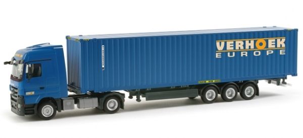 HER156325 - MERCEDES Actros LH08 con portacontenedores y contenedor VERHOEK - 1