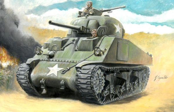 ITA15751 - Tanque M4 Sherman 75mm para montar y pintar - 1