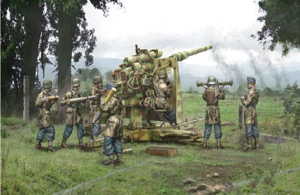 ITA15771 - Cañón Flak 37 de 8;8cm con dotación para montar y pintar - 1