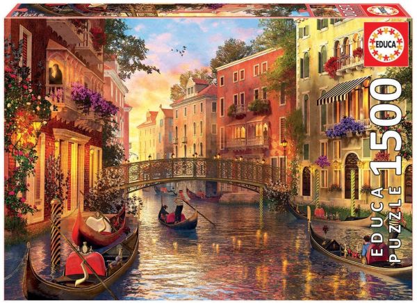 EDU17124 - Puzzle 1500 Piezas Atardecer en Venecia - 1