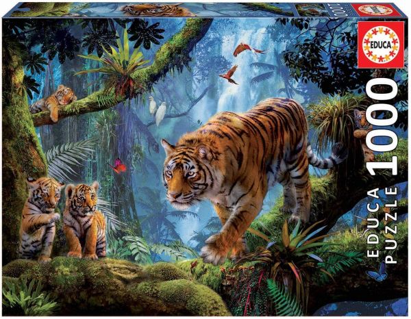 EDU17662 - Puzzle 1000 Piezas Tigres en el árbol - 1