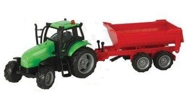 KID510653B - Tractor de fricción verde con llantas grises con volquete tp - 1