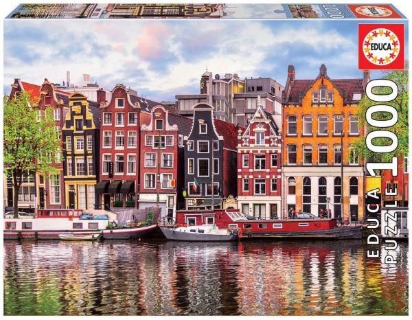 EDU18458 - Rompecabezas de 1000 piezas Casas danzantes en Ámsterdam - 1