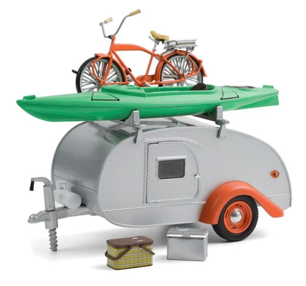 GREEN18460-B - Caravana TEARDROP con Kayak bike y accesorios - 1