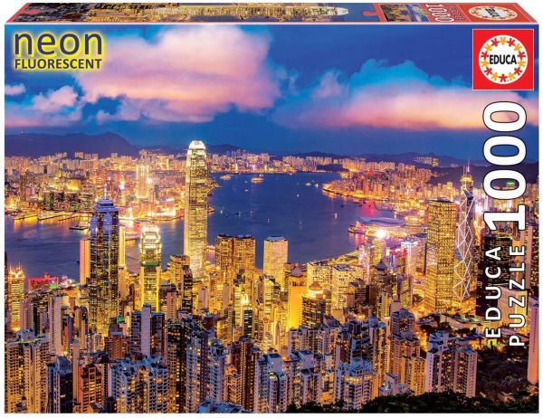 EDU18462 - Rompecabezas fluorescente de 1000 piezas de Hong Kong - 1