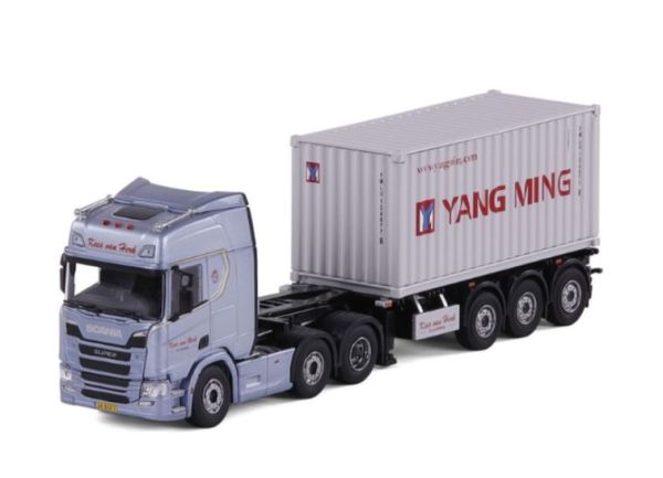CAV20-1326 - SCANIA R Highline 6x2 con portacontenedores de 3 ejes y contenedor Yang-Ming KEES VAN HERK - 1