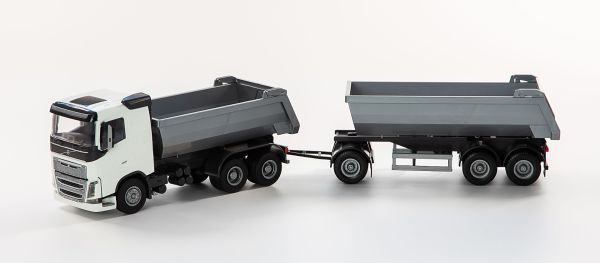 EMEK20352 - VOLVO FH 6x4 volquete blanco con volquete de 1+2 ejes - 1