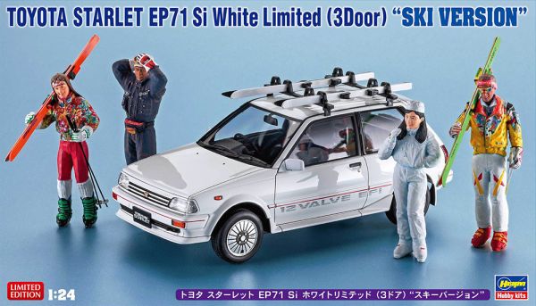HAW20610 - TOYOTA Starlet EP71 Si Blanco con figuras - Versión SKI para montar y pintar - 1