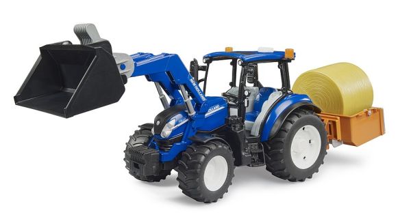 BRU2187 - NEW HOLLAND T5.120 con cargador y volquete con horquillas - 1