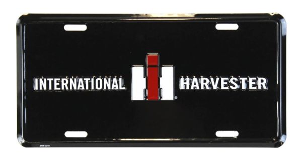 SIGN-2201 - Placa de metal INTERNATIONAL HARVESTER Negra - 30 x 15 cm - 1