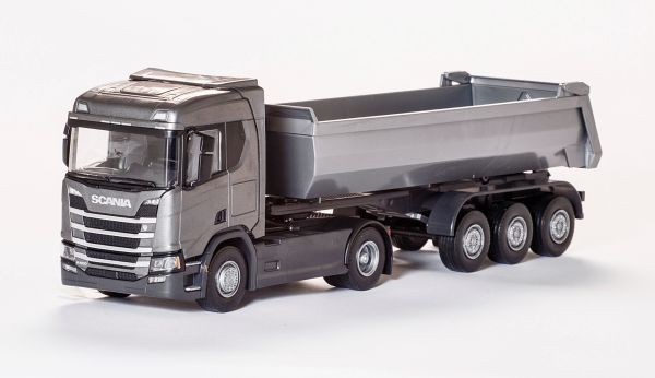 EMEK22483 - SCANIA R500 Next Generation gris 4x2 con remolque de 3 ejes - 1