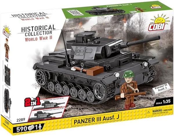 COB2289 - Tanque 2en1 PANZER III AUSF.J - 585 piezas - 1