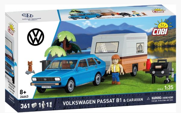 COB24643 - VOLKSWAGEN Passat B1 con caravana - 361 piezas - 1