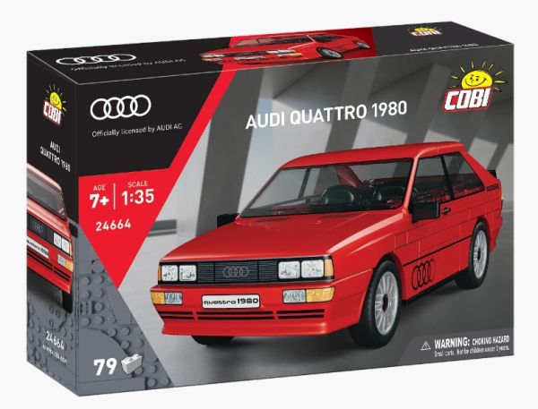 COB24664 - AUDI Quattro 1980 rojo - 79 piezas - 1