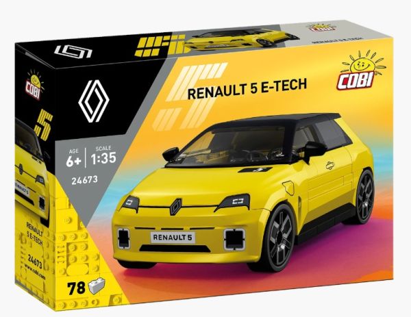 COB24673 - RENAULT 5 E-Tech amarillo - 78 piezas - 1