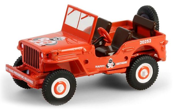 GREEN28160-A - JEEP Willys MB 1944 naranja 80º aniversario SMOKEY BEAR en blíster - 1