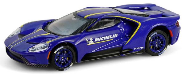 GREEN28160-F - FORD GT 2021 azul 135.º aniversario MICHELIN en blíster - 1