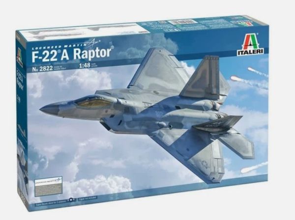 ITA2822 - Avión de combate LOCKHEED Martin F-22 Raptor A para ensamblar y pintar - 1