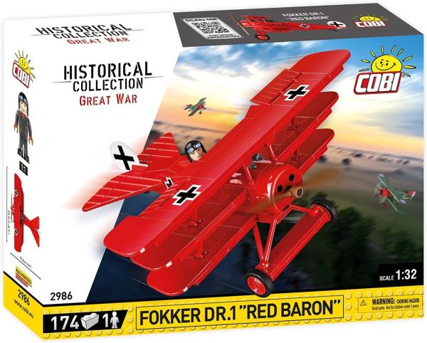 COB2986 - Avión militar FOKKER Dr. 1 RED BARON - 174 piezas - 1