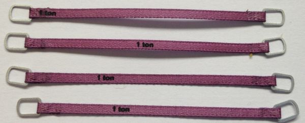 YCC331-2 - Juego de 4 correas de elevación 1 Ton 6cm Morado - 1