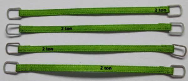 YCC332-2 - Juego de 4 correas de elevación 2 Toneladas de 6cm Verde - 1