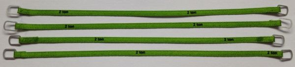 YCC332-5 - Juego de 4 correas de elevación 2 Toneladas de 12cm Verde - 1