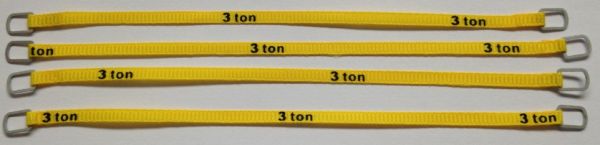 YCC333-3 - Juego de 4 correas de elevación 3 Toneladas de 14cm amarillas - 1