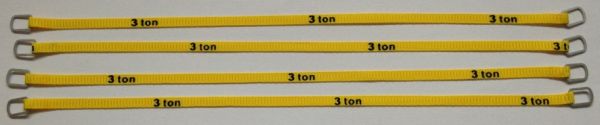 YCC333-4 - Juego de 4 correas de elevación 3 Toneladas de 18cm Amarillo - 1