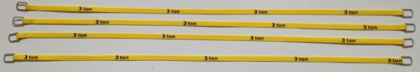 YCC333-6 - Juego de 4 correas de elevación 3 Toneladas de 26cm Amarillo - 1