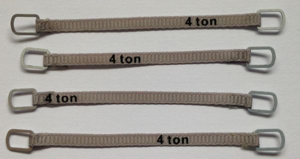 YCC334-1 - Juego de 4 correas de elevación 4 Toneladas de 6cm Gris - 1
