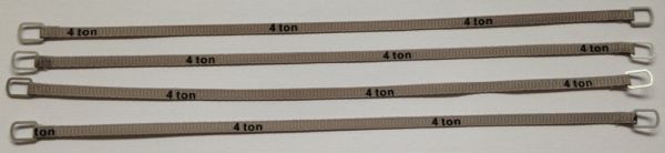 YCC334-4 - Juego de 4 correas de elevación 4 Toneladas de 18cm Gris - 1