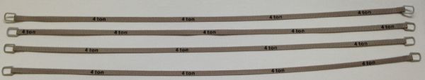 YCC334-6 - Juego de 4 correas de elevación 4 Toneladas de 26cm Gris - 1