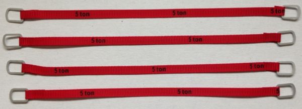 YCC335-3 - Juego de 4 correas de elevación 5 Toneladas de 16cm 