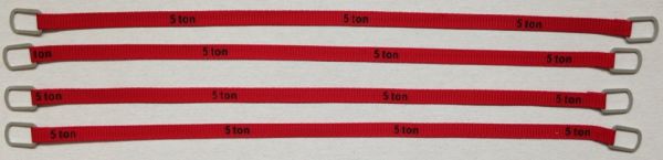 YCC335-4 - Juego de 4 correas de elevación 5 Toneladas de 20cm 
