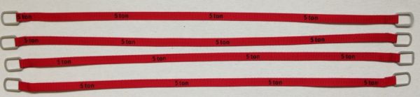 YCC335-6 - Juego de 4 correas de elevación 5 Toneladas de 28cm Rojas - 1