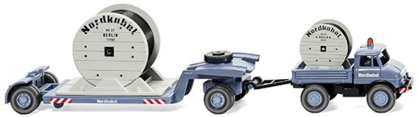WIK050202 - UNIMOG U406 con bandeja 2 Ejes Azul NORDKABEL - 1