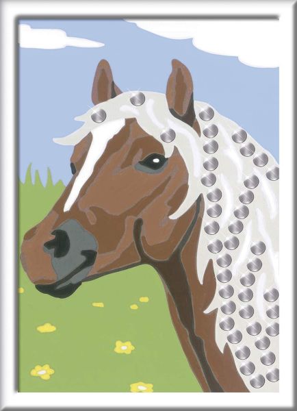 RAV27683 - Número de arte - Caballo y lentejuelas - 13 x 18 cm - 1