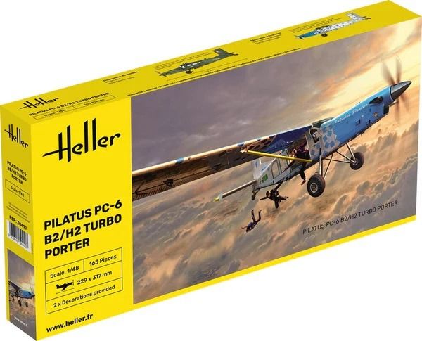 HEL30410 - Avión militar PILATUS PC-6 B2/H2 Turbo Porter para montar y pintar - 1