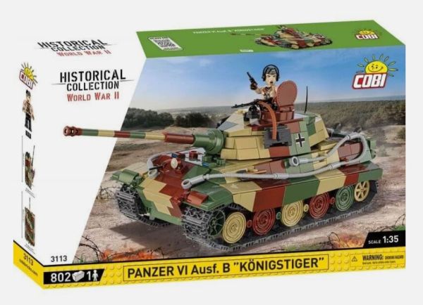 COB3113 - Tanque PANZER VI Ausf.B - KÖNIGSTIGER - 802 Piezas - 1