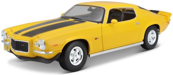 MST31131 - CHEVROLET Camaro Z28 de 1971, amarilla con franjas negras - 1