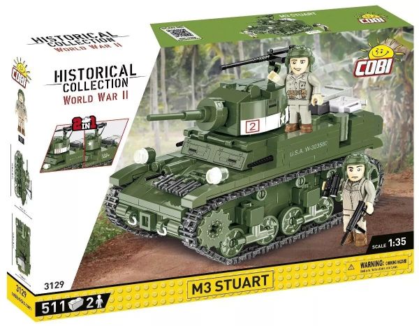 COB3129 - Tanque M3 Stuart - 2 en 1 - 511 piezas - 1