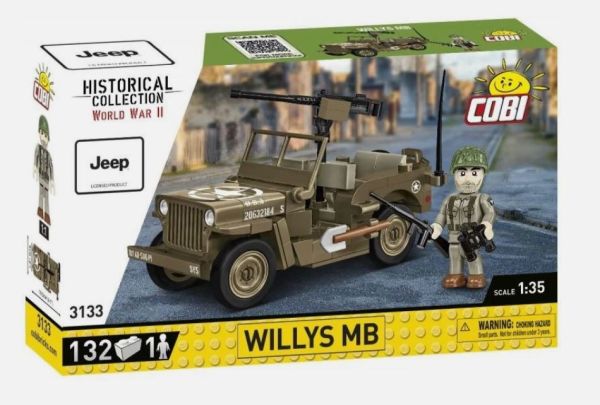 COB3133 - Vehículo militar Jeep Willys MB - 132 piezas - 1