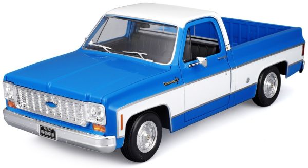 MST31467BU - Chevrolet C10 Cheyenne Super de 1974, azul y blanco. - 1