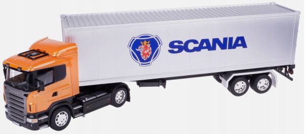 WEL32626 - SCANIA V8 R470 4x2 Naranja con Portacontenedores de 2 ejes y Contenedor - 1